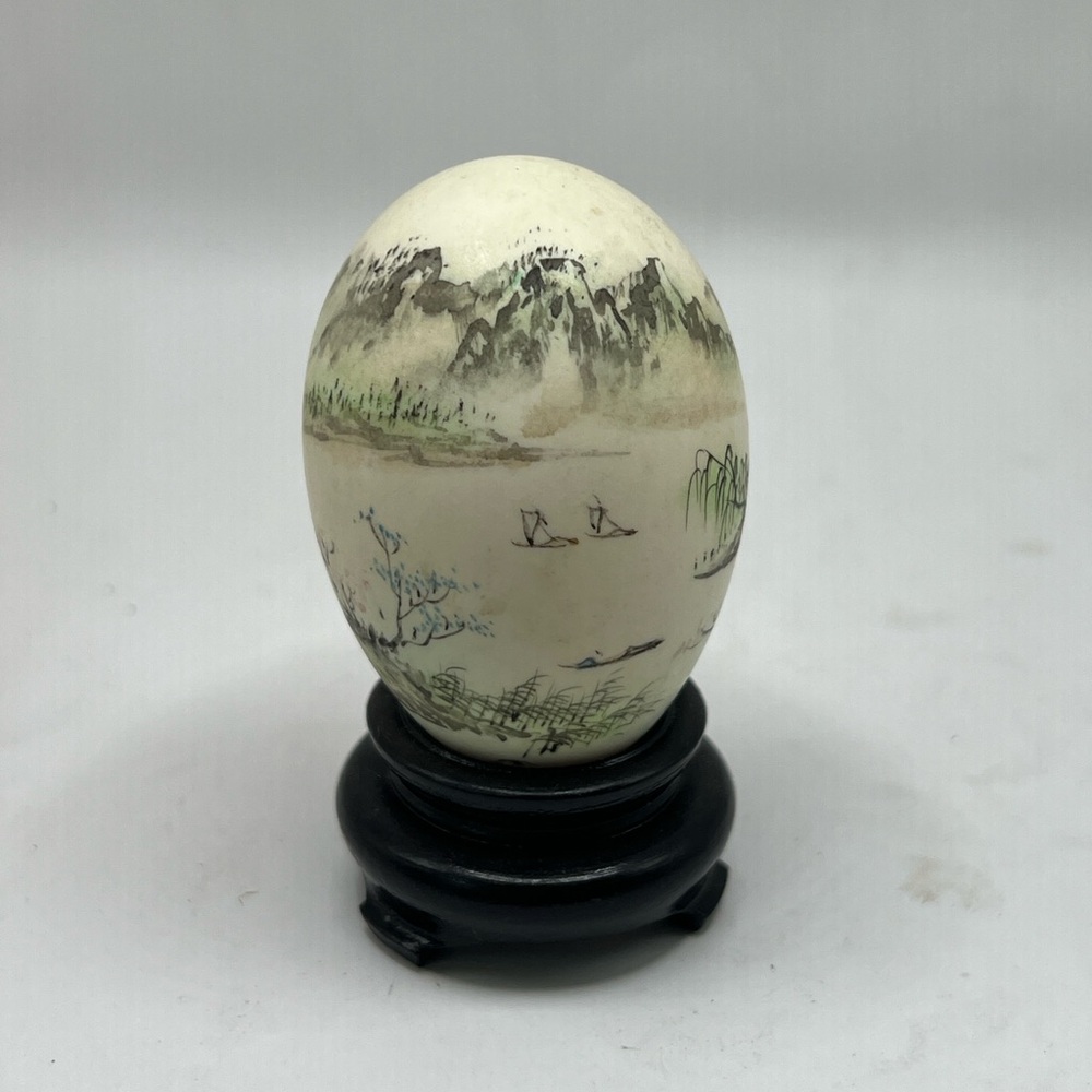 Vintage Hand Painted Oriental Egg